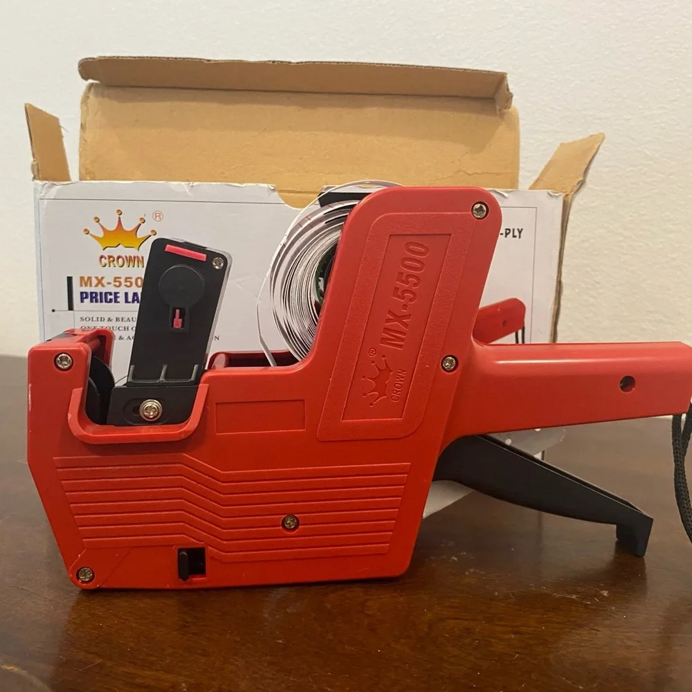 MX-5500 8 Digits Price Tag Gun Labeler Labeller (Includes Labels/Ink 1st Run)